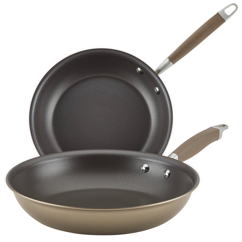 Anolon Advanced Home Hard-Anodized Nonstick Skillets (2 Piece Set- 10.25-Inch & 12.75-Inch, Bronze) - Image 1
